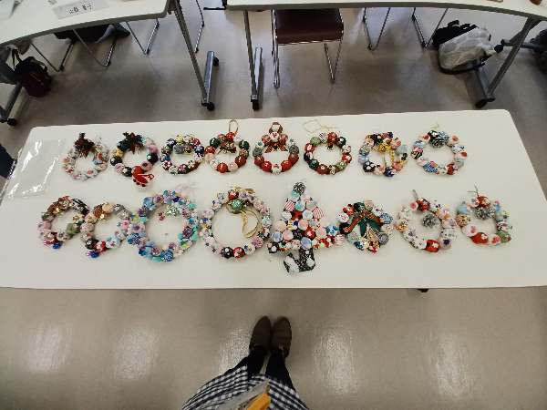 地域活動で作ったクリスマスリース!