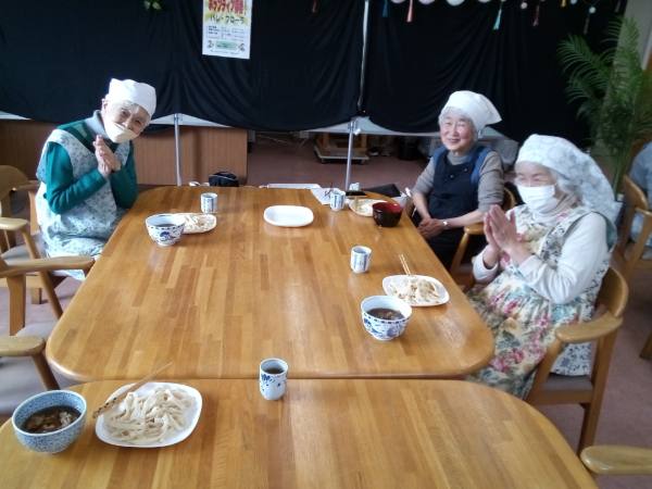 手打ちうどんできたよ