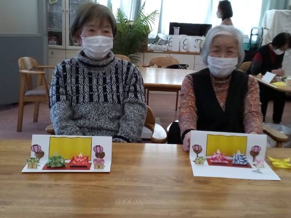 お雛様飾りと記念撮影