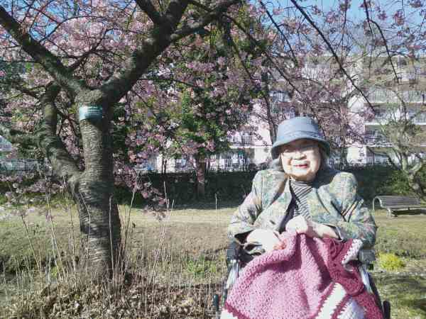 河川敷を散歩されるお客様