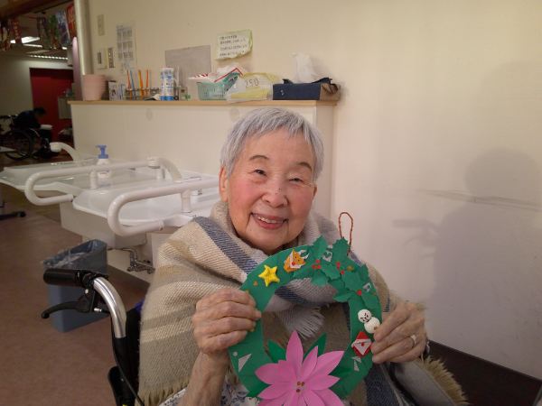 完成したリースを見せて下さるお客様